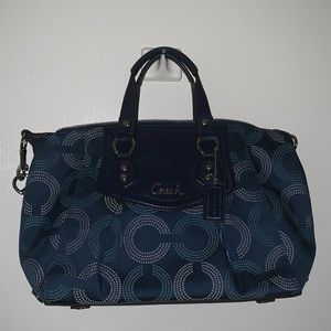 Coach Ashley Dotted Op Blue Sateen